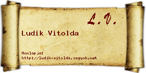 Ludik Vitolda névjegykártya